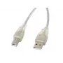 USB 2.0 kaabel LANBERG CA-USBA-12CC-0018-TR, USB A (isane) USB B (isane), 1,8 m, läbipaistev