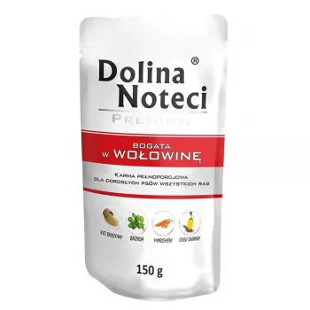Märg koeratoit Dolina Noteci Beef Adult 150 g — 77% niiskus, 12% valk, 6,5% rasv