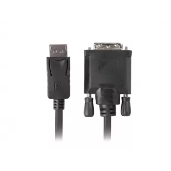 Videokaabli adapter LANBERG DisplayPort - DVI-D CA-DPDV-10CU-0018-BK, 1,8 m, must