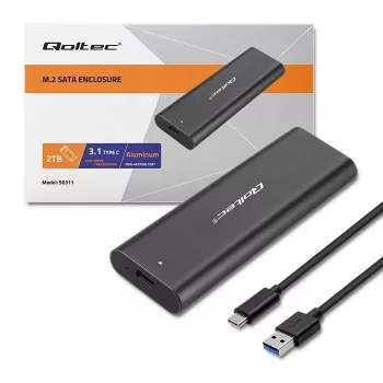 Obudowa | kieszeñ do dysków M.2 SATA SSD | NGFF | USB typ C