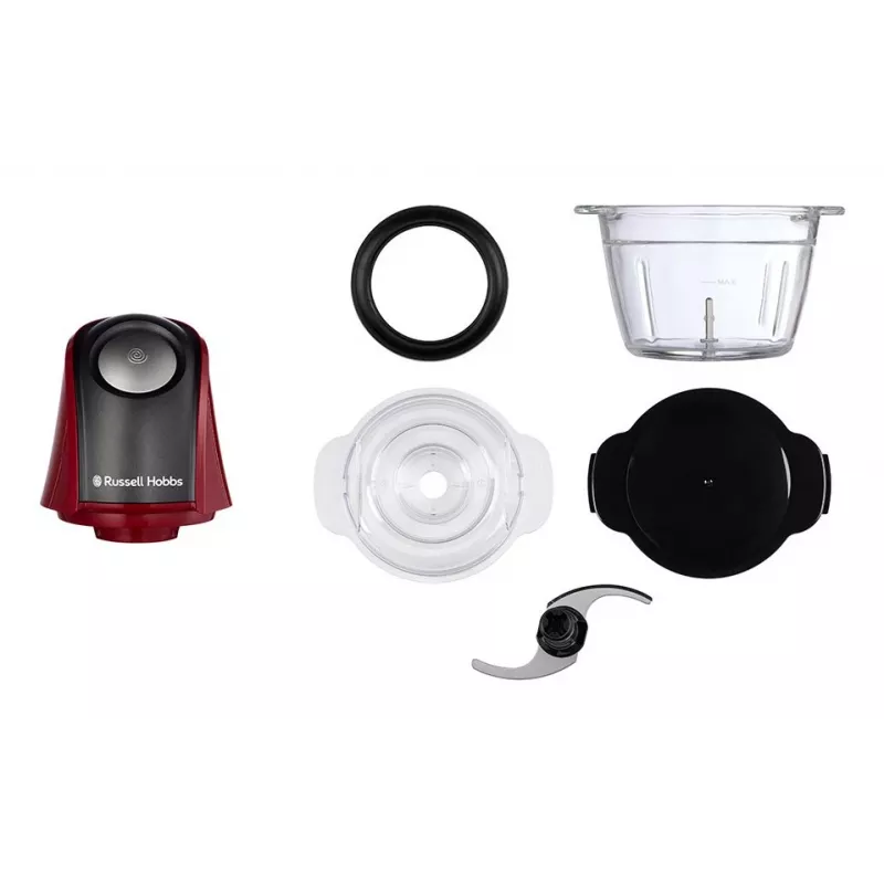 Russell Hobbs 27130-56 elektriline köögikombain 0,5 L 200 W must, punane, läbipaistev