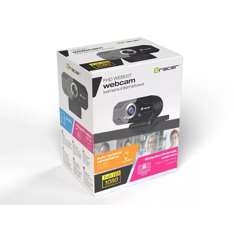 Webcam Tracer WEB007 2 MP 1920 x 1080 pikslit USB 2.0 Must