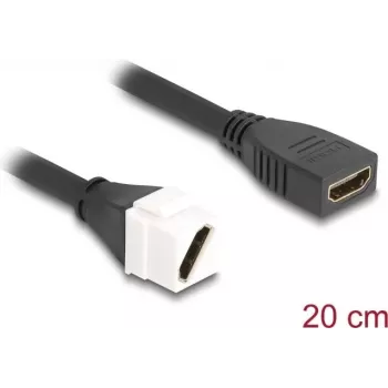 DeLOCK võtmemooduli kaabel HDMI emane-emane diagonaalne 8K 60 Hz 20 cm must