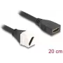 DeLOCK võtmemooduli kaabel HDMI emane-emane diagonaalne 8K 60 Hz 20 cm must