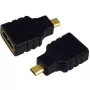Kaabli pistikuühenduse muundur HDMI D HDMI A-ks LogiLink AH0010 must