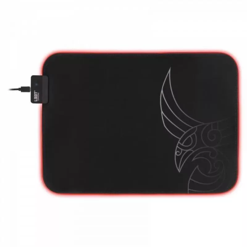 L33T Gaming 160405 Karlvagn RGB mänguhiirematt, keskmine suurus, kiire pind. 355 x 255 x 3 mm, must