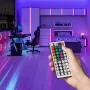 LED-ribavalgusti Vention PAEWH 2 m, USB-toitega 5 V, RGB IR-puldiga, kahepoolse teibiga kinnitatav