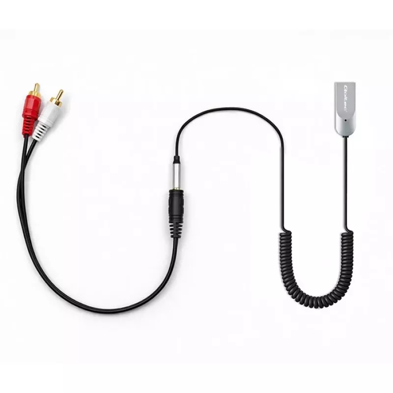 Juhtmevaba helivastuvõtja adapter QOLTEC HiFi BT6.0 2xRC – Bluetooth-heli vastuvõtja kõlaritele ja auto stereole