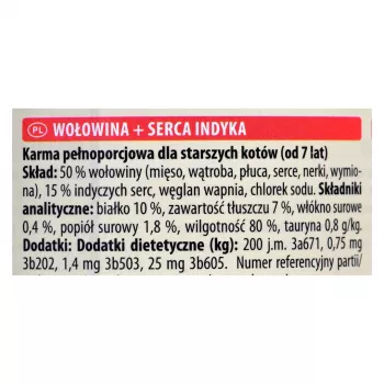 Niiske kassitoit animonda ANIMONDA Carny 200 g — veiseliha ja kalkun, viljavaba, seeniorkassidele
