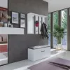 Hanger + mirror PARMA 100x15x.81.5 cm, Valge