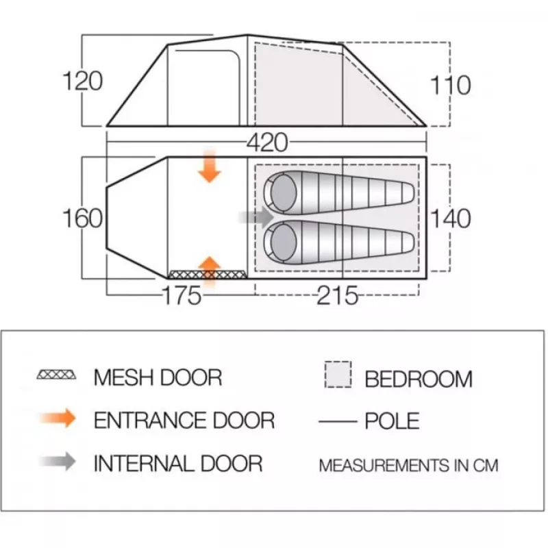 Vango TESOMEGA0000002 Roheline
