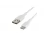 Kaabel PVC USB-C – USB-A 15 cm Valge