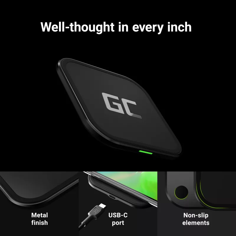 GreenCell AirJuice Qi juhtmevaba laadija (QIGC01)