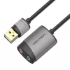 Vention USB-väline helikaart 0,15 m hall metall