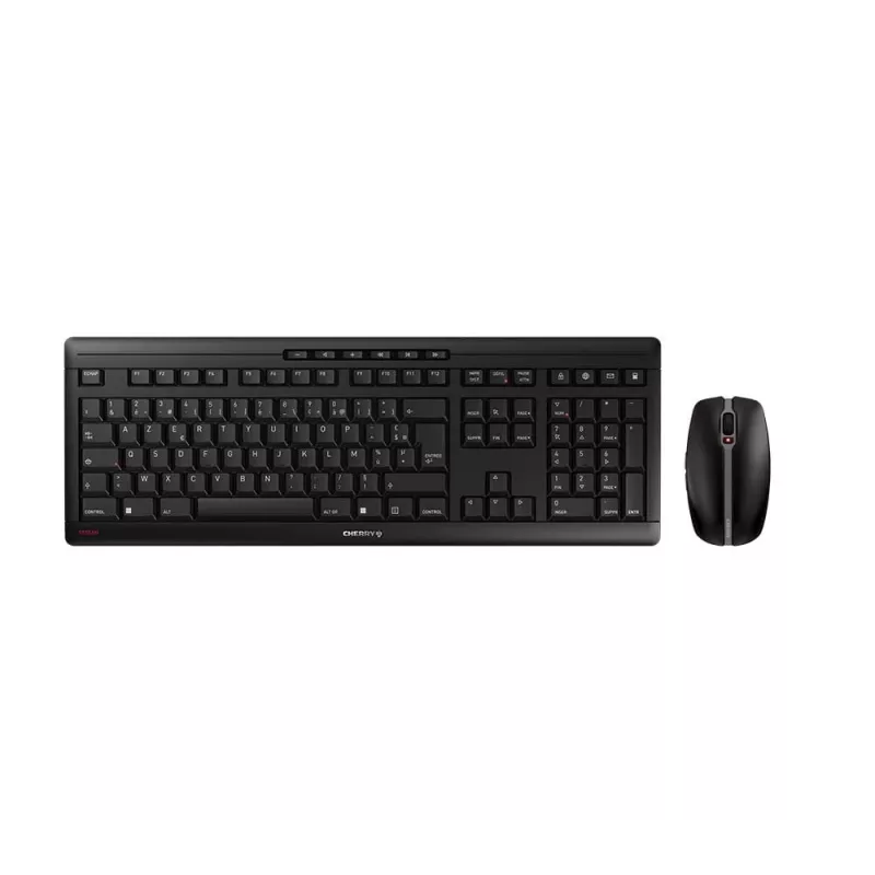 CHERRY Stream Desktop klaviatuur hiirega kontor RF traadita AZERTY prantsuse must