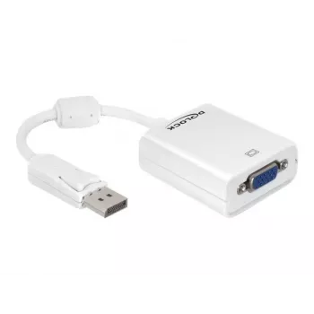 Video Kaabliadapter DeLOCK 61766 0.125m VGA DisplayPort Valge