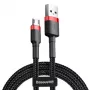 Micro USB-kaabel Baseus Cafule 1.5A 2m (punane ja must)