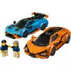 LEGO Speed Champions komplekt 77238 — Lamborghini Revuelto ja Huracán STO ehitusmänguasi, 607 osa, 2 minifiguuri, soovituslik vanus 10+