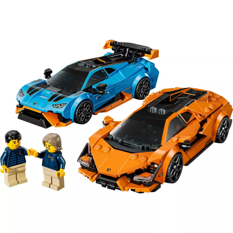 LEGO Speed Champions komplekt 77238 — Lamborghini Revuelto ja Huracán STO ehitusmänguasi, 607 osa, 2 minifiguuri, soovituslik vanus 10+