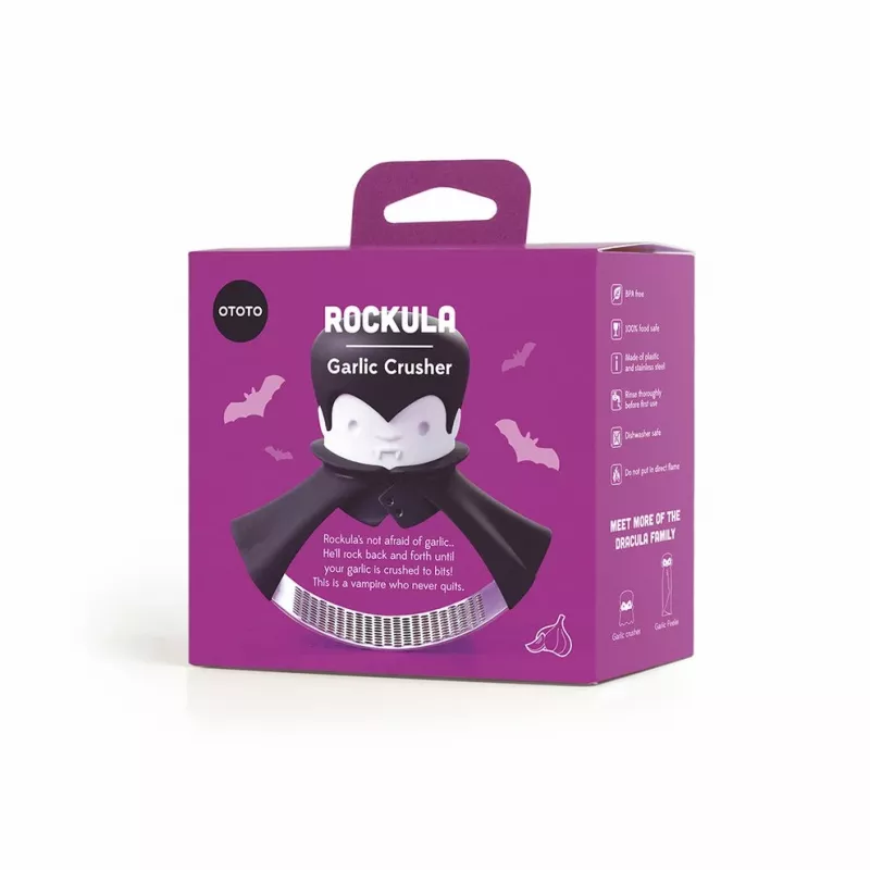 Lauaküüslaugupress Ototo Design Rockula Plastik Roostevaba teras Must Valge