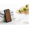 man and wood nutitelefoni ümbris iPhone 11 Pro Max jaoks — must pähkel, puidust seljaosa, kaitsev raam