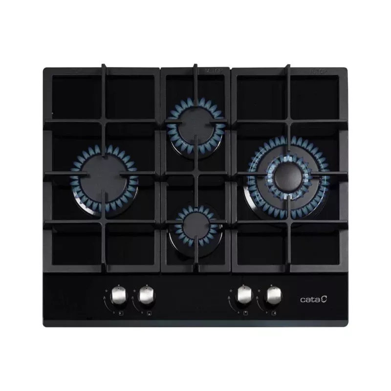 CATA | Hob | LCI 6031 B | Gas on glass | Number of burners/cooking zones 4 | Rotary knobs | Must
