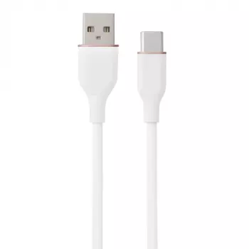 Silicoonkaabel USB Type-A - Type-C (valge, 1 m)