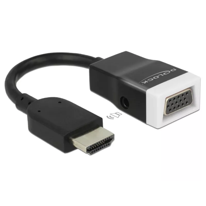 Video kaabli adapter HDMI Type A VGA D-Sub + 3,5 mm DeLOCK 65587