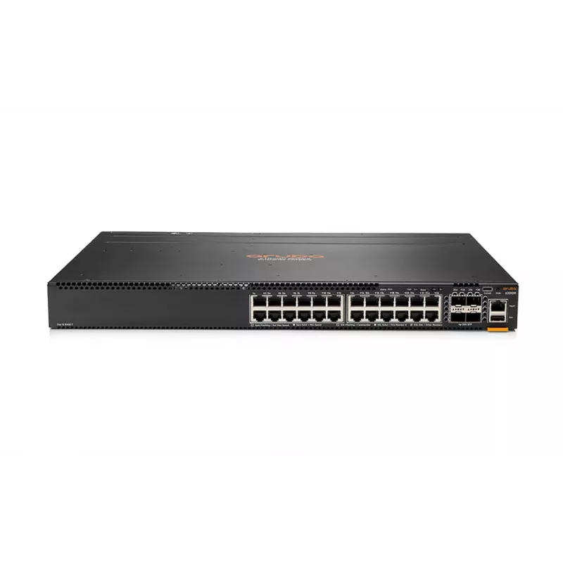 HPE Aruba 6300M - Lüliti - L3 - hallatav - 24 x 10/100/1000 + 4 x 1 Gigabit / 10 Gigabit / 25 Gigabit / 50 Gigabit SFP56 (üleslingi / virnastamine) - esi- ja tagaküljele - riiulisse