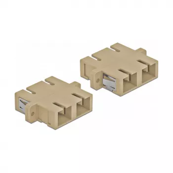 Fiiberoptiline adapter DELOCK SC emane–emane beež, 4 tk pakendis (mudel 85996)