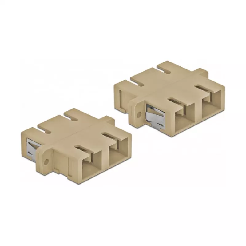 Fiiberoptiline adapter DELOCK SC emane–emane beež, 4 tk pakendis (mudel 85996)