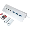 Satechi Type-C Alumiiniumist USB-jaotur ja kaardilugeja, hõbedane, ST-TCHCRS