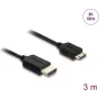 HDMI-kaabel DELOCK 81686 — 3 m, HDMI-tüüp A (isane) HDMI-tüübile C (mini, isane), 48 Gbit/s, kuni 7680×4320