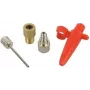 FISCHER Adapter Set 85618 — metallist pumba adapterid (punased) jalgratta ja tõukeratta ventiilidele