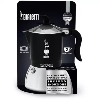 Induktsioonkohvimasin BIALETTI FIAMMETTA 2-tassiline, Must