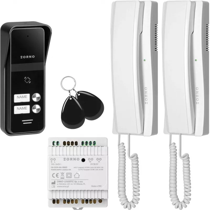 Intercom ORNO OR-DOM-BA-936ZD/W 2-juhtmeline/2-perekonnal