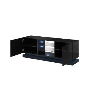 TV-kapp cama meble QIU 160 — MDF must läikiv, 1600×420×570 mm