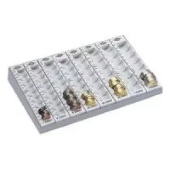 Mündiloendusplaat WEDO 290×200×45 mm Euro helehall 8 mündipesaga