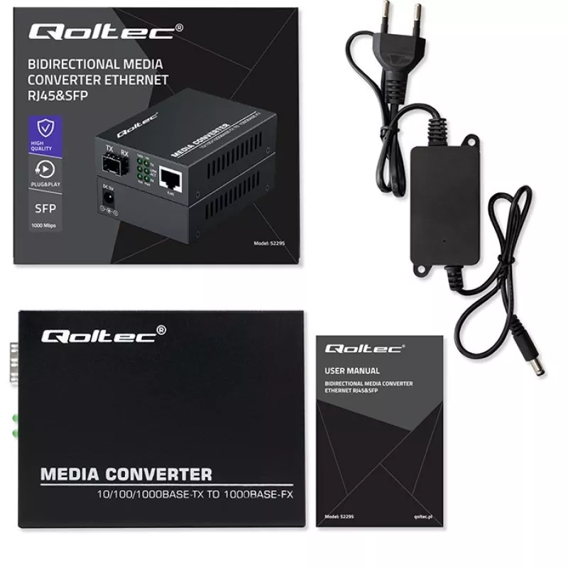 Meediakonverter LÜLITI Ethernet 1x RJ45 1x SFP