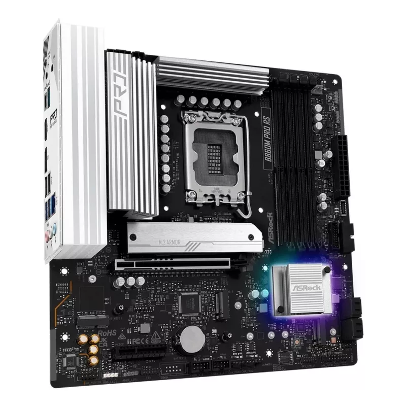 Emaplaat ASROCK B860M Pro RS — Intel B860, LGA 1851, micro ATX, DDR5, 4× DIMM, 2.5Gb LAN, 1×PCIe5 x16