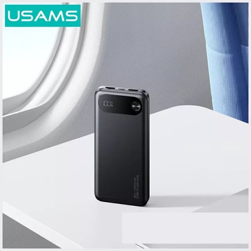 Kaasaskantav akupank usams PB80 10000mAh 20W PD valge