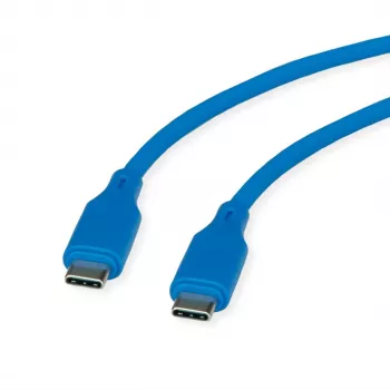 ROLINE USB 2.0 kaabel C-C ST/ST Silicone 60W 1m Sinine - kaabel - digitaalne/andmed (11.02.9123)