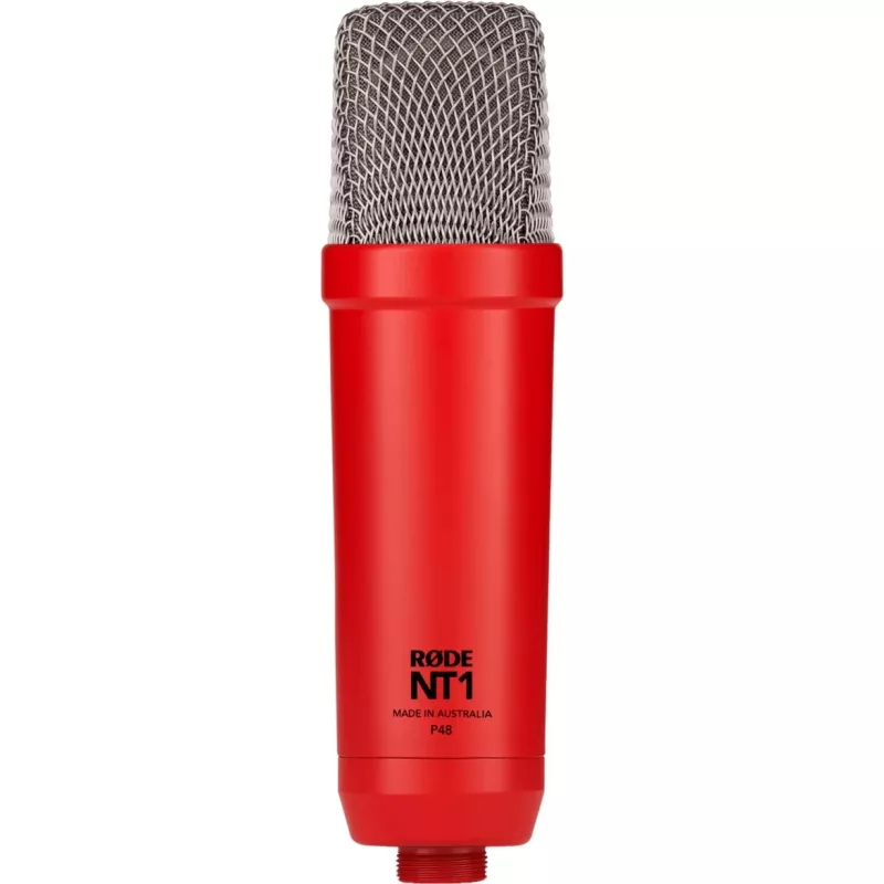Stuudiokondensaator mikrofon RØDE NT1 Signature Red — kardioidne, 20–20000 Hz, -32 dB tundlikkus, XLR (3 kontaktiga), 313 g