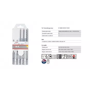 Löögipuurikomplekt Bosch PRO SDS plus-5X, 5-osaline (SDS-plus)