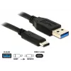 USB-kaabel DeLOCK 1m USB3.1-C/USB3.1-A 83870