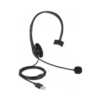 Peakomplekt DeLOCK USB mono peakomplekt helitugevuse reguleerimisega