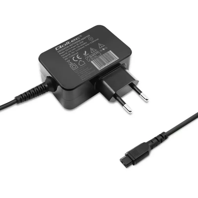Universaalne toiteadapter QOLTEC 52414 65W 10 vahetatava pistikuga