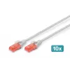 Patch Cord Digitus CAT 6 U/UTP LSZH 0.5m 10 tk