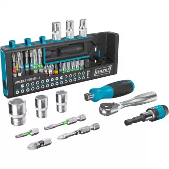 Hazet Bit Set 2300SH-1 — 39-osaline komplekt: pilu-, Phillips-, Pozidriv-, kuuskant- ja Torx-otsakud