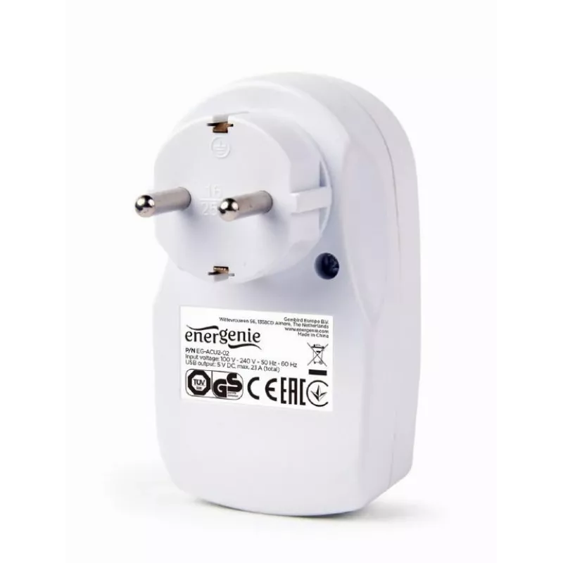 USB-laadija vahelduvvoolupistikuga/EG-ACU2-02 Gembird